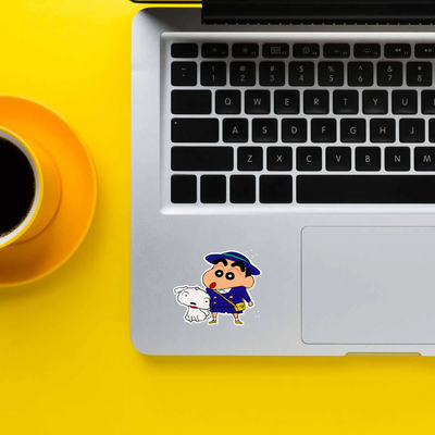 Shinchan And Shiro Sticker