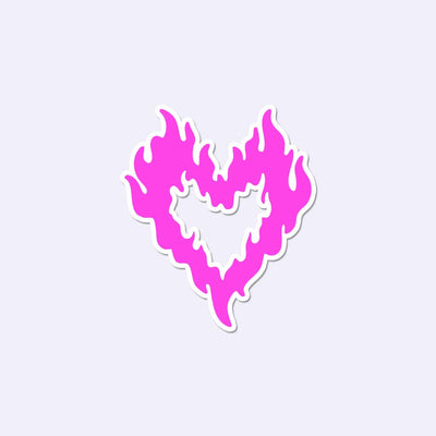 Flame Heart Sticker