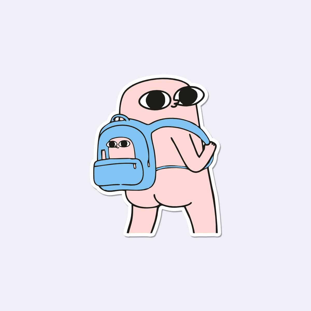 Backpack Guy Sticker