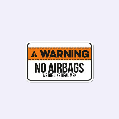 No Airbag Biker Sticker