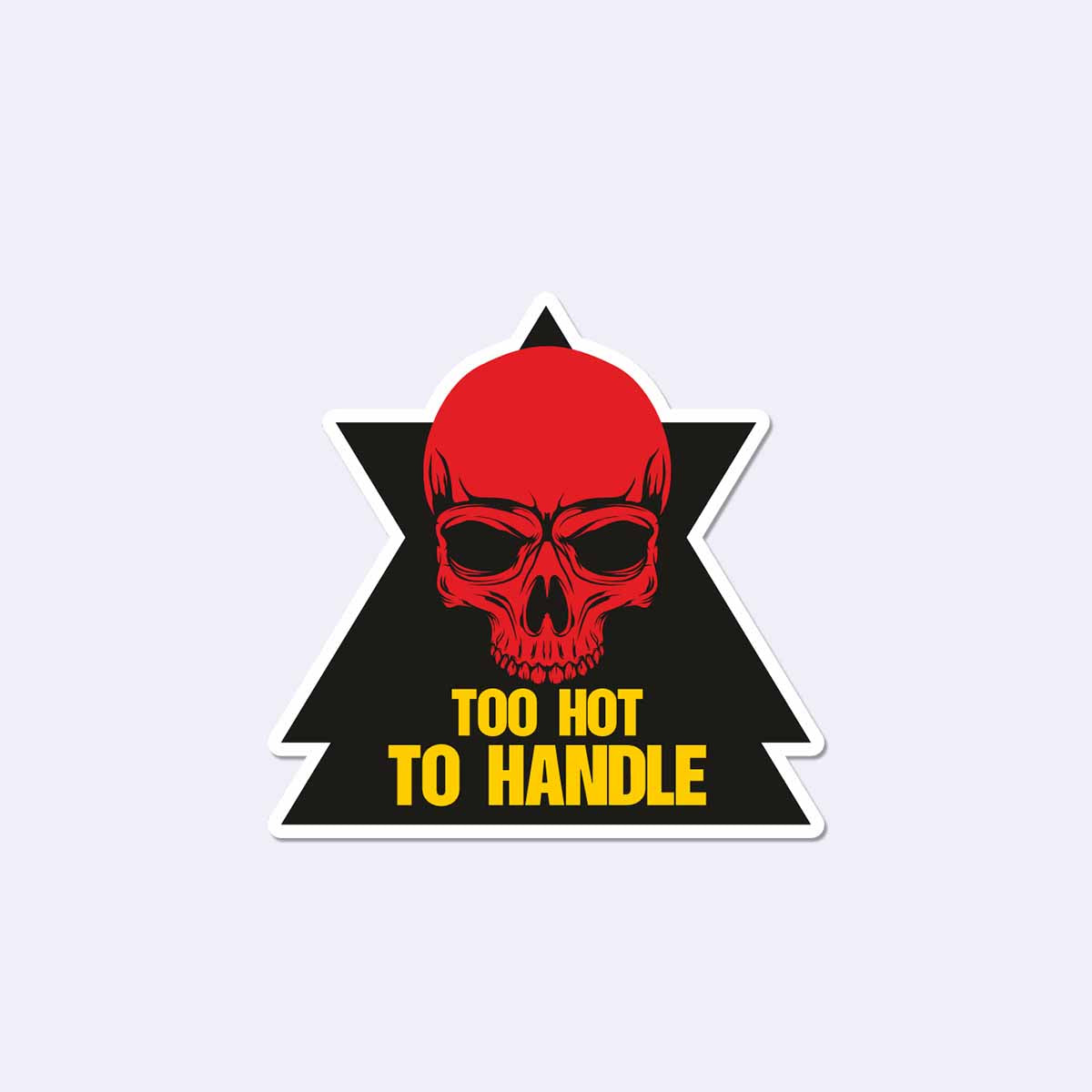Too Hot to Handle Biker Sticker