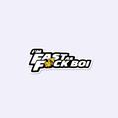 Fast As Duck Biker Sticker