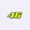 46 Moto GP Biker Sticker