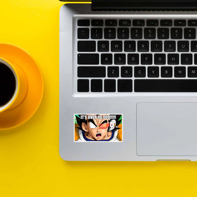 DBZ Vegeta Over 9000 Sticker