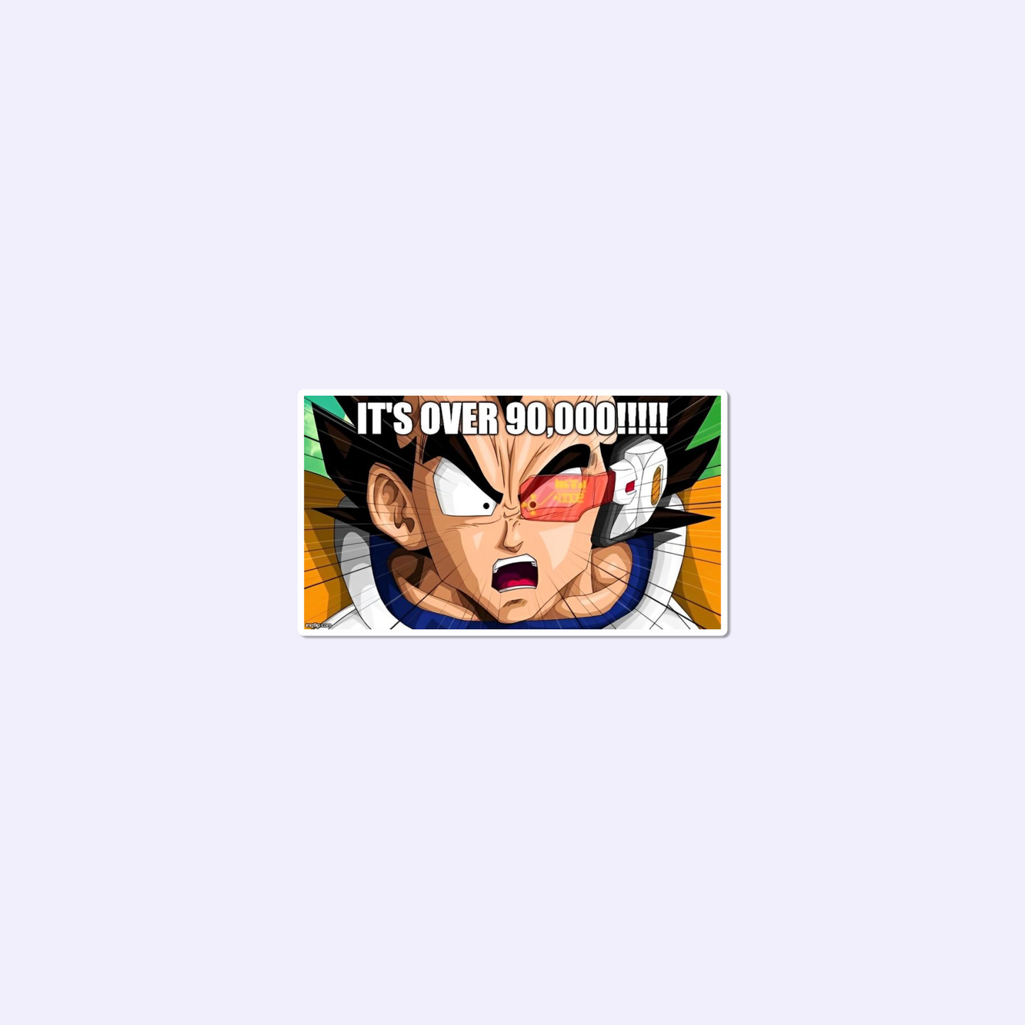 DBZ Vegeta Over 9000 Sticker