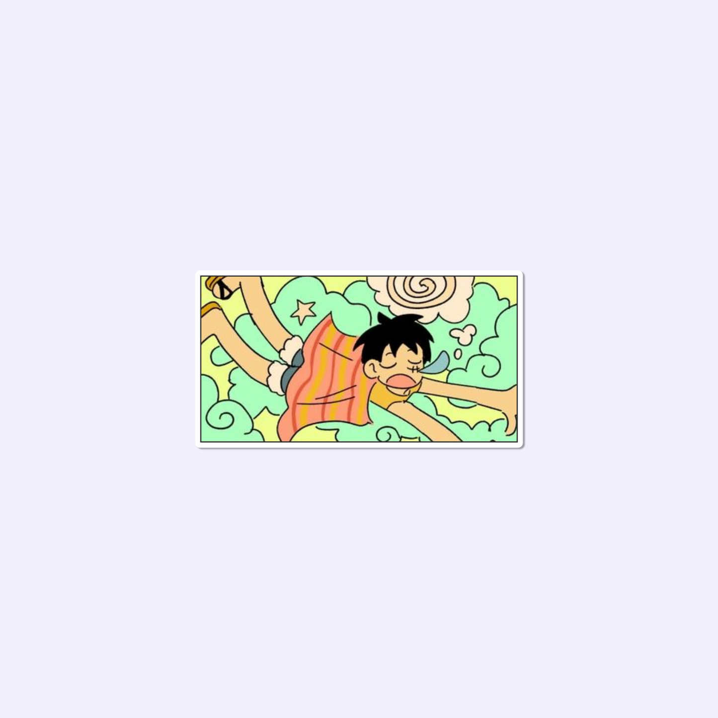Sleeping Luffy Sticker