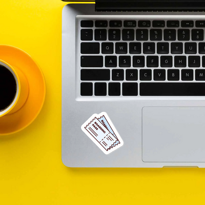 Travel Ticket Sticker