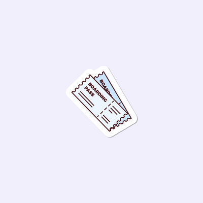 Travel Ticket Sticker