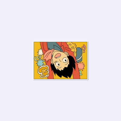 Upside Down Luffy Sticker