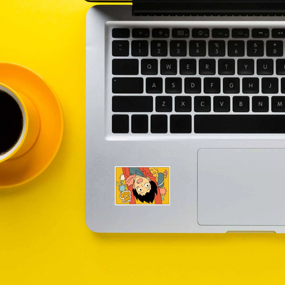 Upside Down Luffy Sticker