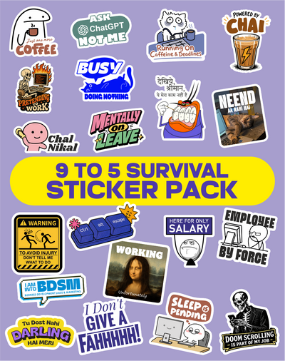 9 to 5 Survival Sticker Pack (20 Stickers)
